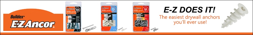 E-Z Anchors, Toggle Locks, Twist-N-Lock, Stud Solvers, Tapnlock