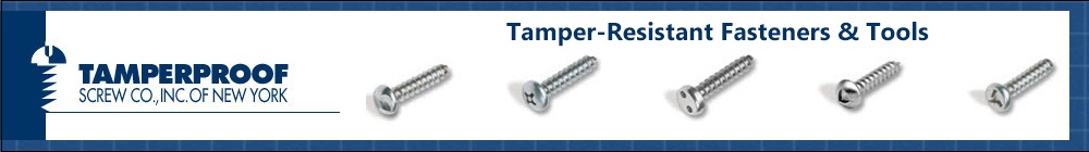 Tamperproof Security Screws and Drivers Tamperproof Security Screws and Drivers